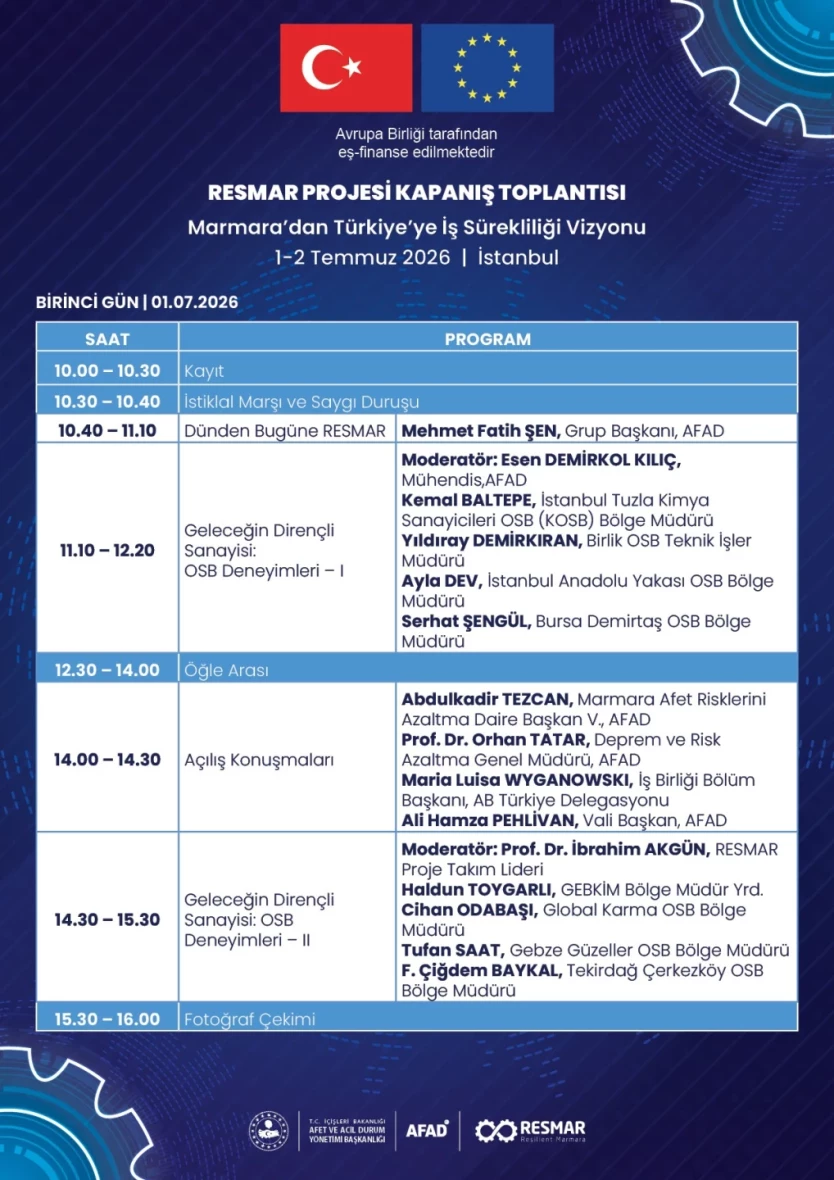 birinci gün programı